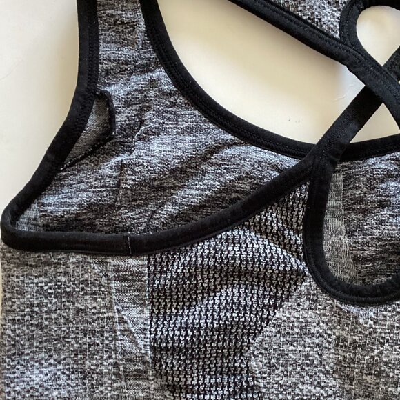 Athletic Works Women's Sports Racerback Bra Gray Gym Jogging Sport Activewear - Picture 3 of 4